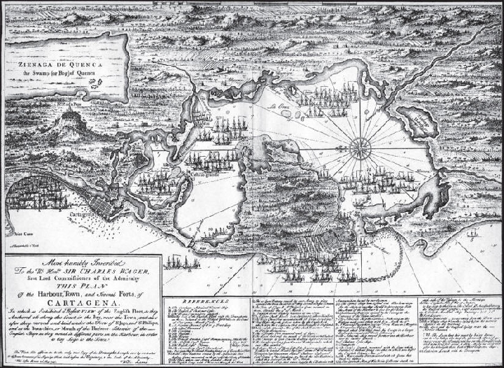 Карта осады Картахены в 1741 году, Война из-за уха Дженкинса