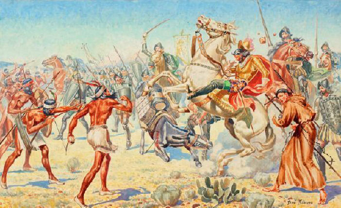 Штурм Сиболы конкистадорами, индейские войны, Франсиско Васкес Коронадо