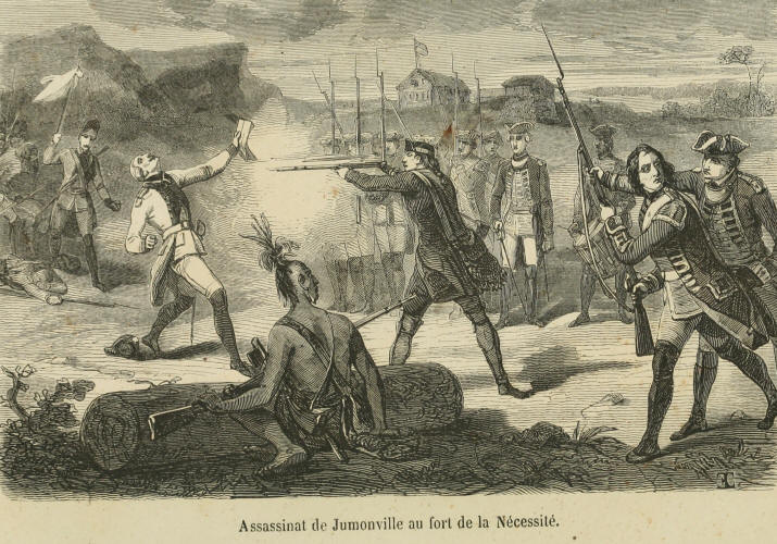 Битва за форт Несисисити, гибель Кюлона де Жюмонвиля, Мушкеты и томагавки, индейские войны