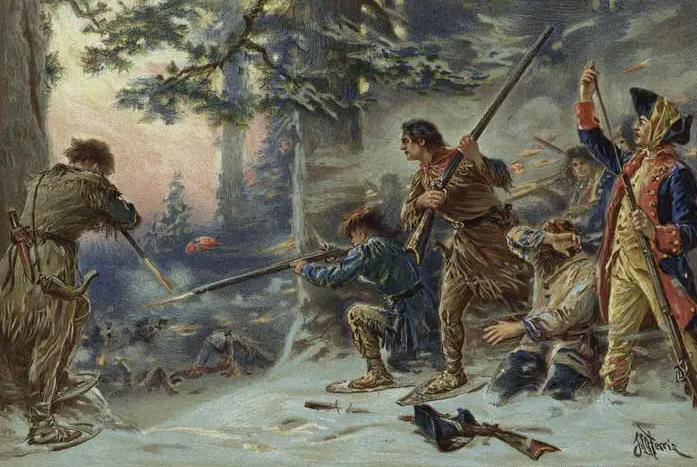 Рейнджеры майора Роберта Роджерса, история создания, униформа и вооружиени, война с французами и индейцами, Сражение на снегоступах