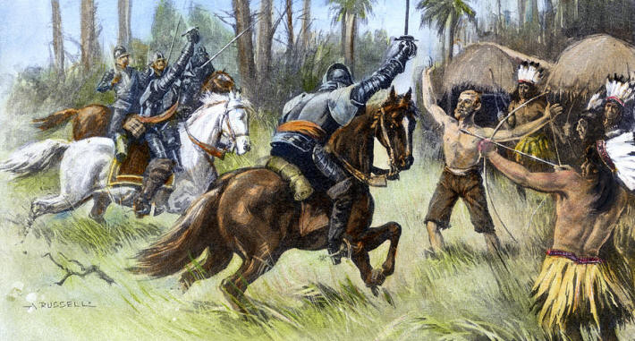Индейские войны, конкистадоры против индейцев, поход Эрнандо де Сото, Hernando de Soto