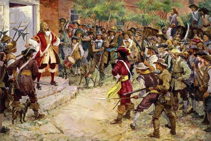 Восстание Бэкона, 1675-1676, колониальные войны, мушкеты и томагавки