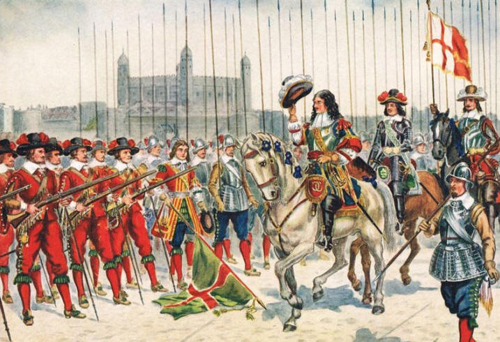Индейские войны, гражданская война в английских колониях, мятеж Бэкона, английская пехота времен Реставрации, армия Карла II