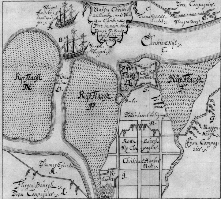Война фортов, шведские колонии в Америке, 1655, осада форта Кристина, колониальные войны