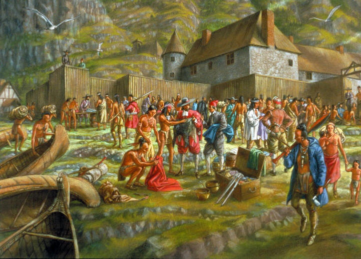 Новая Франция, Квебек, индейцы, Шамплейн, мушкеты и томагавки