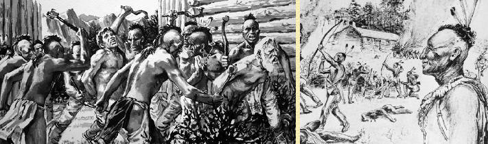 Резня в Лашине - 1689, нападения индейцев на французские поселения, войны Новой Франции, мушкеты и томагавки