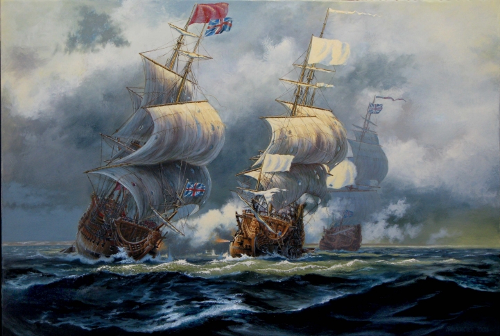 Война короля Вильгельма, 1689-1697, морской бой в Гудзоновом заливе, "Пеликан" против "Хэмпшира", мушкеты и томагавки