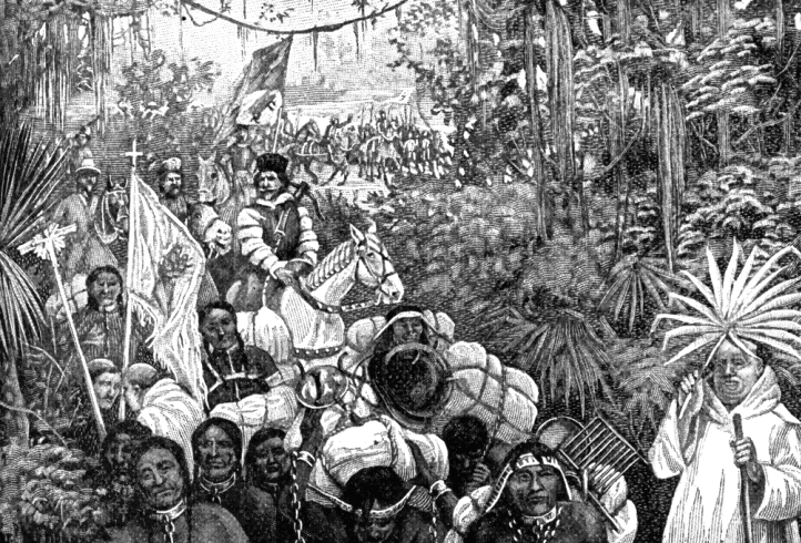 Эрнандо де Сото, конкистадоры, индейские войны, вождь Таскалуза