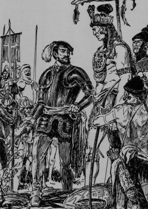 Вождь Таскалуза, битва у Мабилы, конкистадоры против индейцев