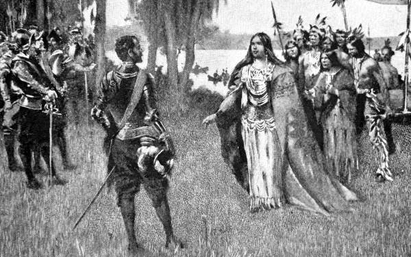 Поход конкистадоров Коронадо, королева Кофитачеки, индейские войны, индейские вожди, Таскалуза