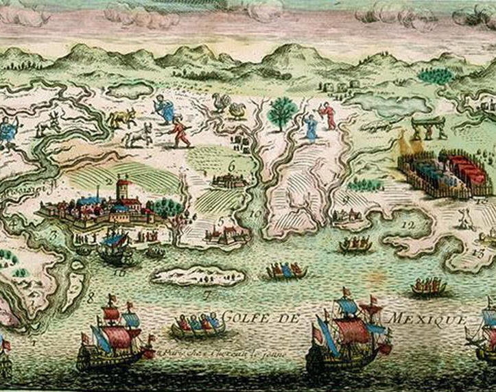 Французская Луизиана, 1717-1720, карта Луизианы XVIII века